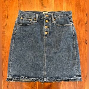 J Crew Denim Skirt - Size 28 - Button Fly